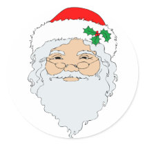 Old Fashioned Santa Claus Face stickers