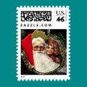 Old fashioned Santa Claus - Small size postage by perfectpostage Old fashioned Santa Claus - Small size postage