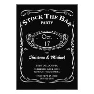 Old Fashioned Stock The Bar Shower Invitation