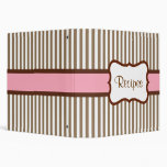 Old Fashioned Striped Recipe Binder