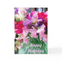 Old Fashioned Sweetpeas in a Jar Greeting Card