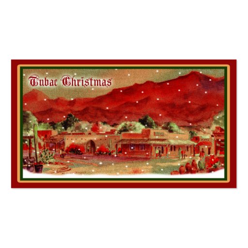 old fashioned tubac christmas gift tags business card zazzle old fashioned tubac christmas gift tags business card zazzle