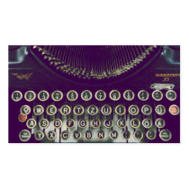 typewriter, vintage, old fashioned, retro, funny, geek, keyboard, nostalgia, 50s, 60s, old school, classic, fantasy, old, unique, business card, Visitkort med brugerdefineret grafisk design