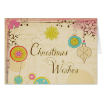 Old Fashioned Typography Christmas Greeting Card