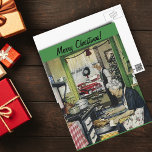 Old Fashioned Vintage Home Christmas Postcard postcards