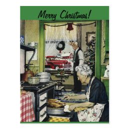 Old Fashioned Vintage Home Christmas Postcard