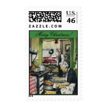Old Fashioned Vintage Home Christmas Stamp