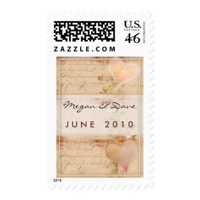 Old fashioned vintage look USPS wedding Postage