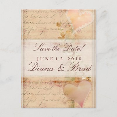 Old fashioned vintage wedding design post cards by perfectpostage