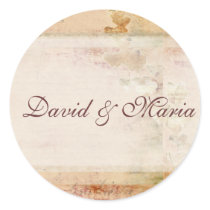 Old fashioned vintage wedding design stickers