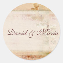 Old fashioned vintage wedding design stickers