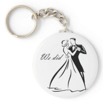 Old Fashioned Wedding Couple dancing Keychain