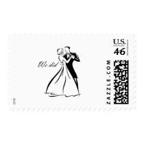 Old Fashioned Wedding Couple dancing postage