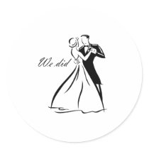 Old Fashioned Wedding Couple dancing stickers