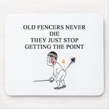 old fencers never die mouse pad