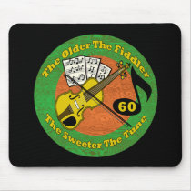 Old Fiddler 60th Birthday Gifts Mouse Mats