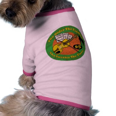 Old Fiddler 95th Birthday Gifts Doggie T Shirt by birthday_gifts