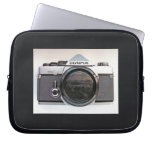 Old Film Camera against a Black Background Sleeve Computer Sleeve