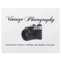 Old film camera flyer design