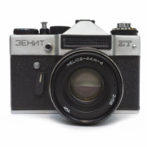 Old film camera photo sculptures