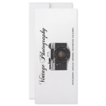 Old film camera rack card template