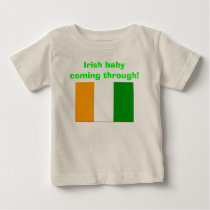 old flag of ireland, Irish baby coming through! t-shirts