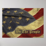 Old Flag We the People Poster posters