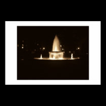 Old Fountain at Night posters