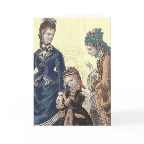 Old French Fashion Illustration by Heloise Leloir card