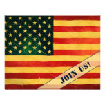Old Friends American Flag Reunion Invitation invitations