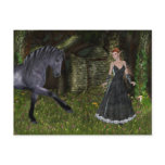 'Old Friends' ~ An Elf &amp; Black Horse Series Post Card