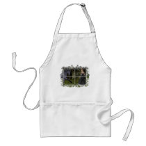 'Old Friends' D2 ~ An Elf & Black Horse Series aprons