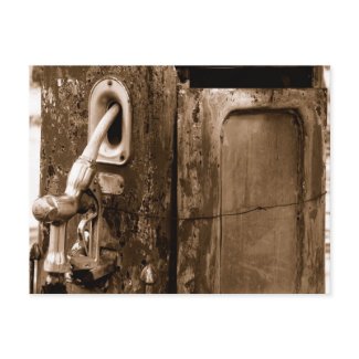 Old Gas Pump Postcard postcard