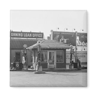 Old Gas Station, 1920s magnet