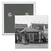 Old Gas Station, 1920s Pin