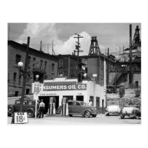 Old Gas Station, 1930s Postcard