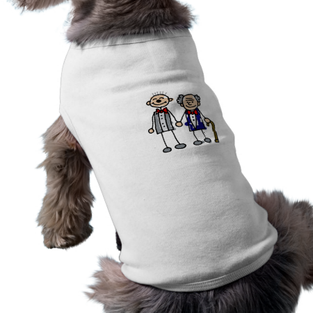 Old Gay Couple Doggie Tee Shirt