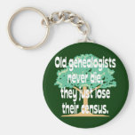 Old Genealogists Never Die Keychain