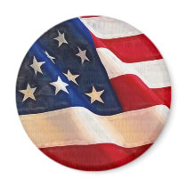 Old Glory American Flag Ripples Fridge Magnet