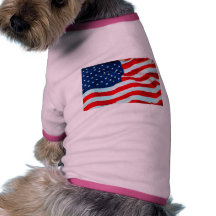 Old Glory In The Breeze Pet Tshirt