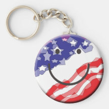 Old Glory Smile Key Chains