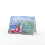Old Glory Waves for Freedom Card