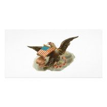 Old Glory's Eagle Photo Greeting Card