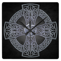 Old Granite Celtic Knotwork Irish Clock