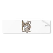 old grey wizard sorcerer bumper sticker