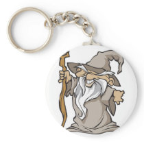 old grey wizard sorcerer keychains