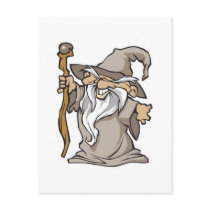 old grey wizard sorcerer postcards