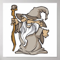 old grey wizard sorcerer posters