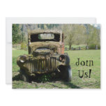 Old Guy Birthday Party - Old Rusty Truck Invitation