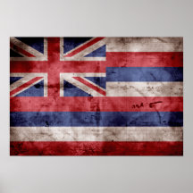 Old Hawaii Flag Poster